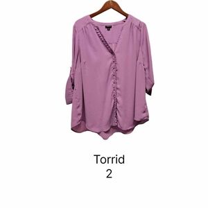 Torrid Size 2 Purple Blouse
